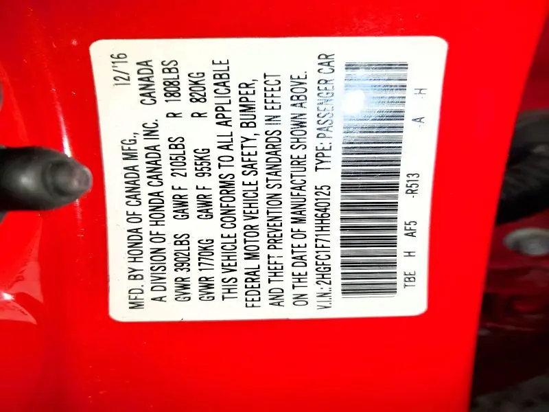 2017 HONDA CIVIC EXL  