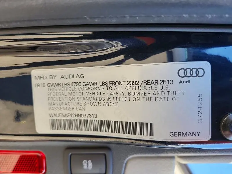 2017 AUDI A4 PREMIUM PLUS  