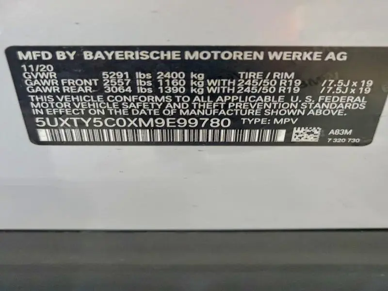 2021 BMW X3 XDRIVE30I  
