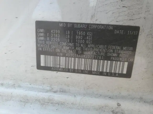 2018 SUBARU IMPREZA   