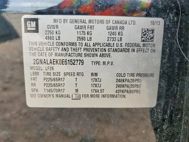 2014 CHEVROLET EQUINOX LS  