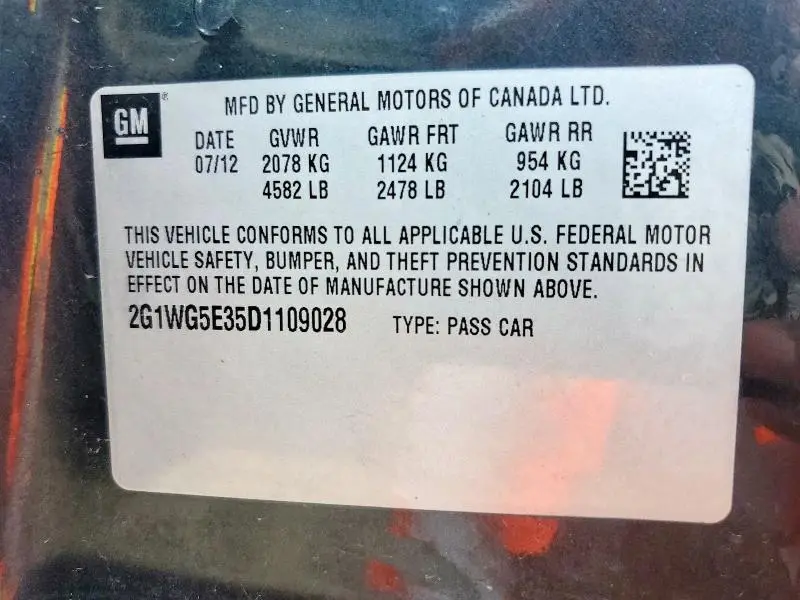 2013 CHEVROLET IMPALA LT  