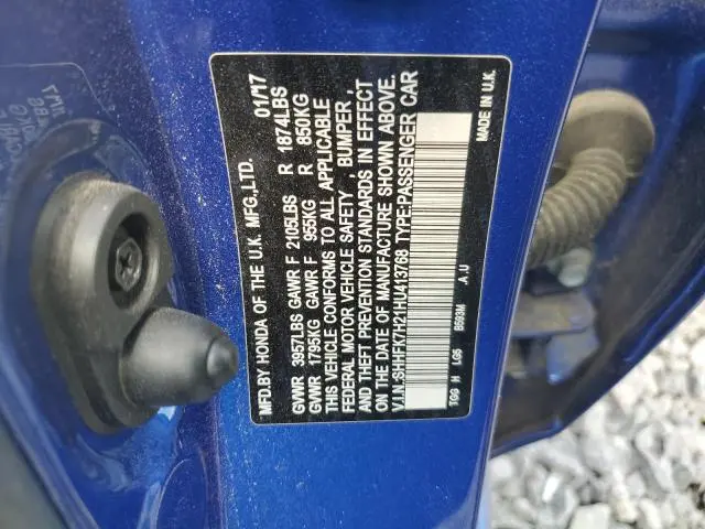 2017 HONDA CIVIC LX  