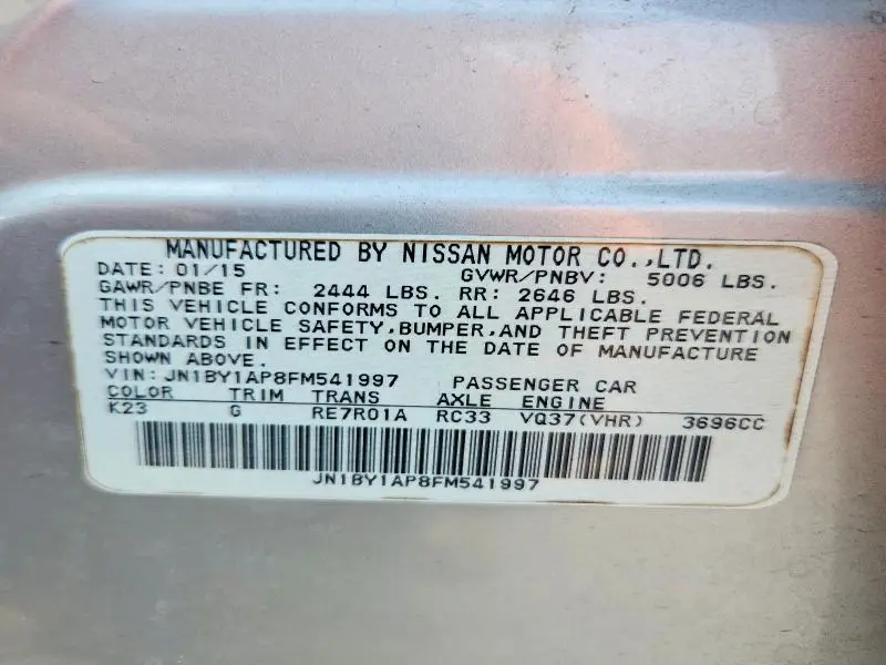 2015 INFINITI Q70 3.7  