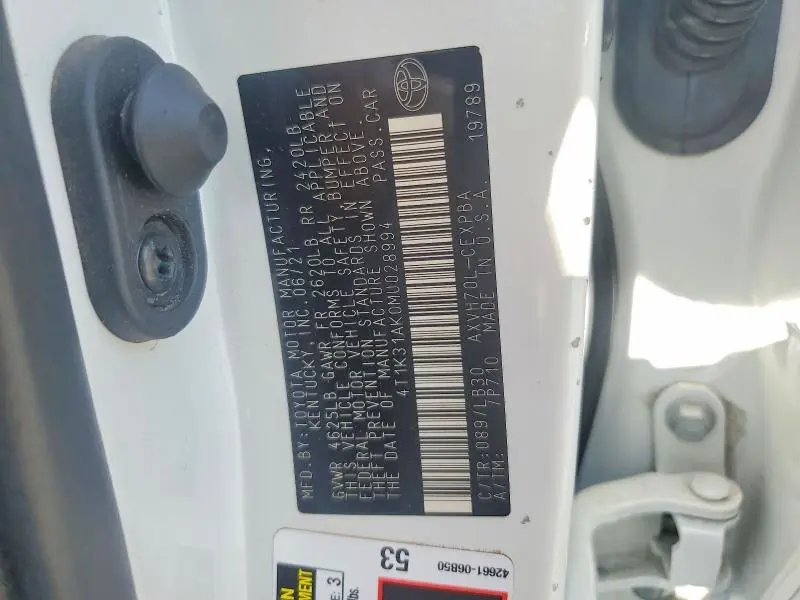2021 TOYOTA CAMRY XSE  
