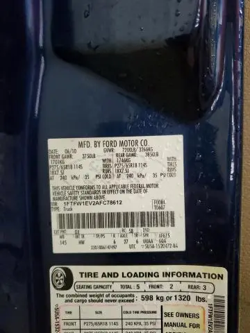 2010 FORD F150 SUPERCREW  