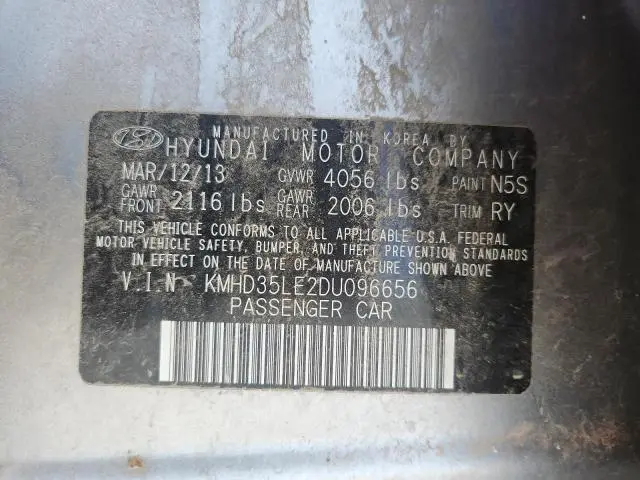 2013 HYUNDAI ELANTRA GT   