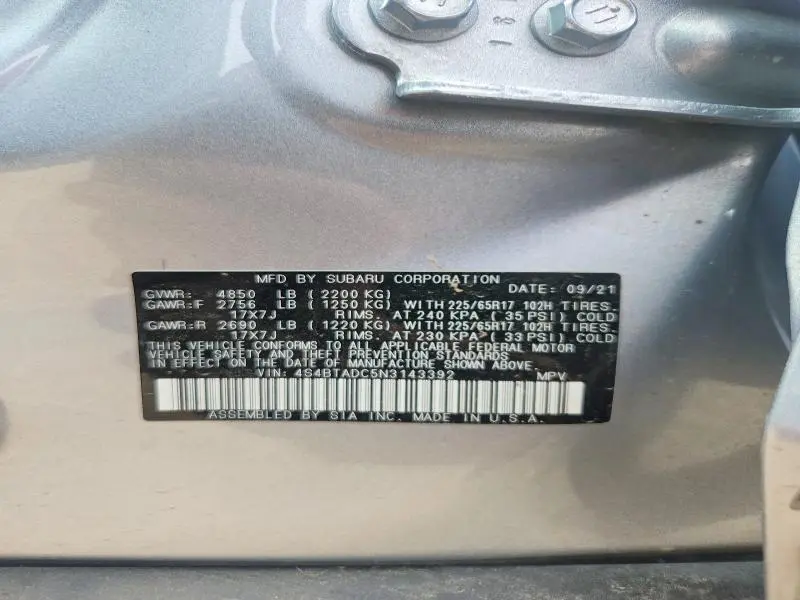 2022 SUBARU OUTBACK PREMIUM  