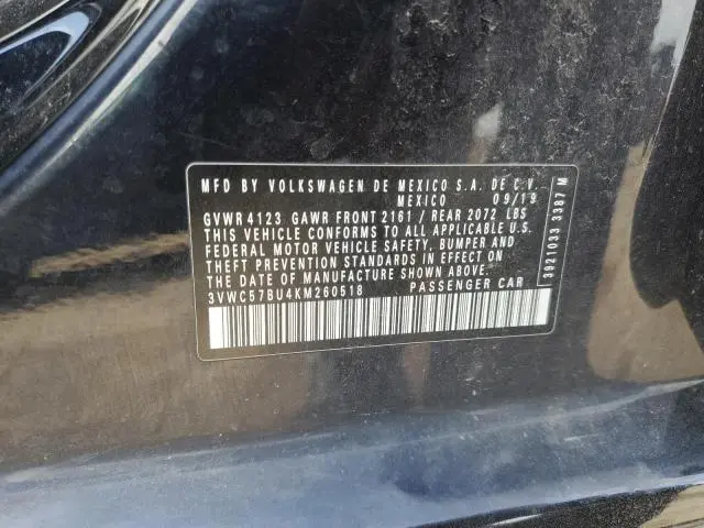 2019 VOLKSWAGEN JETTA S  