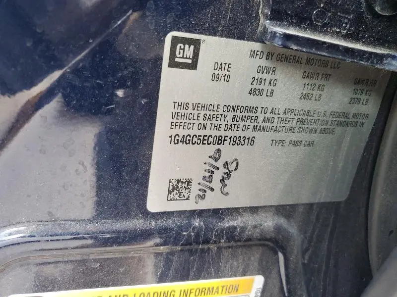 2011 BUICK LACROSSE CXL  