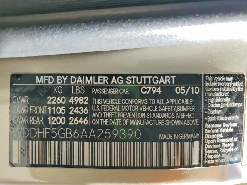 2010 MERCEDES-BENZ E 350  