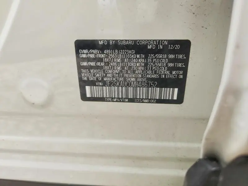 2021 SUBARU FORESTER LIMITED  