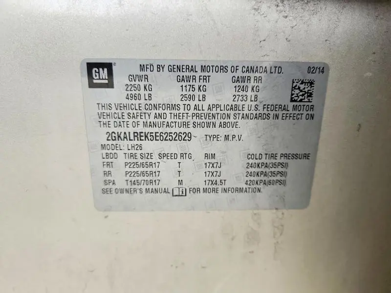 2014 GMC TERRAIN SLE  