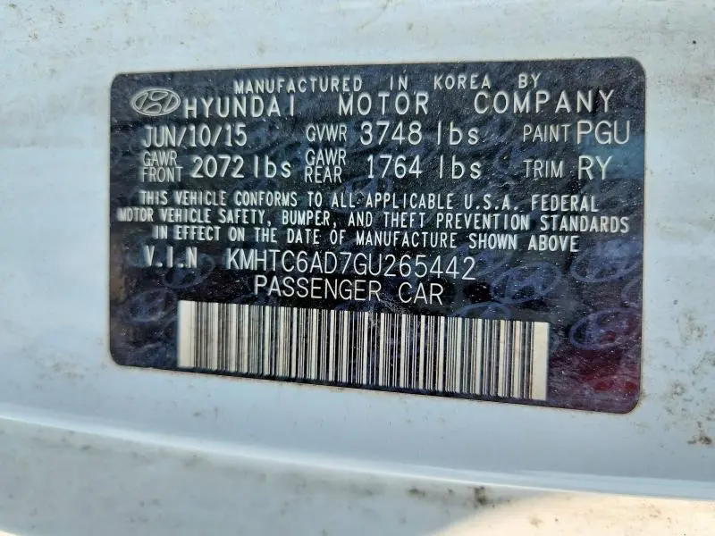 2016 HYUNDAI VELOSTER BASE  