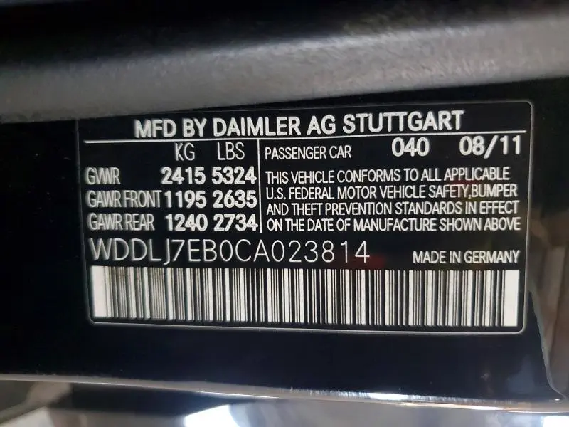 2012 MERCEDES-BENZ CLS 63 AMG  