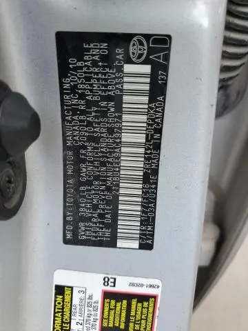 2010 TOYOTA COROLLA BASE  