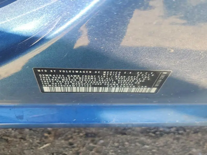 2019 VOLKSWAGEN JETTA S  