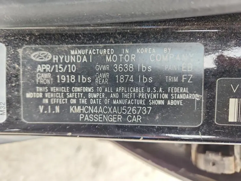 2010 HYUNDAI ACCENT GLS  