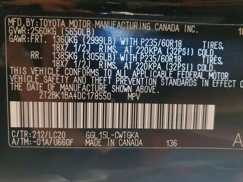 2013 LEXUS RX 350 BASE  