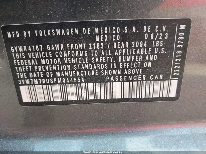 2023 VOLKSWAGEN JETTA 1.5T SE