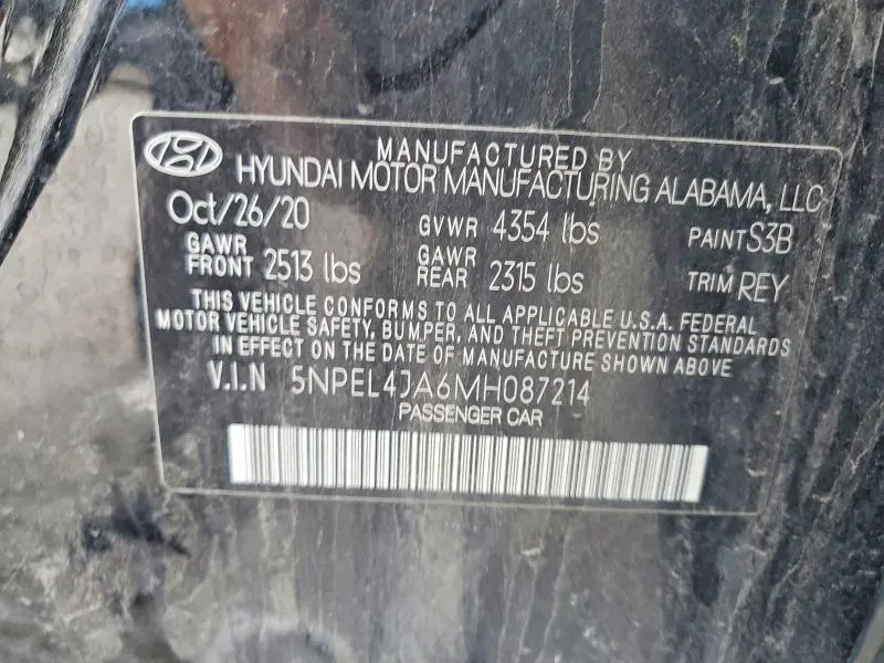 2021 HYUNDAI SONATA SEL  