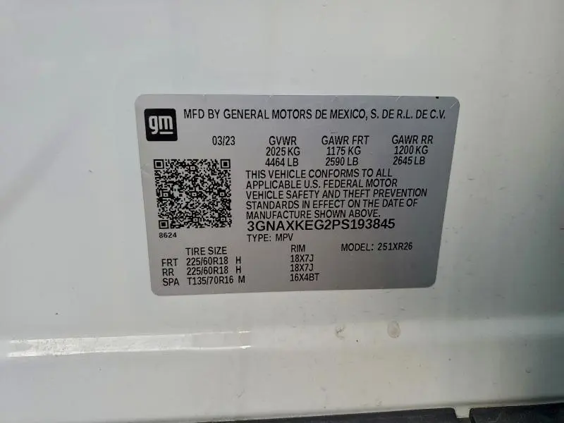 2023 CHEVROLET EQUINOX LT  