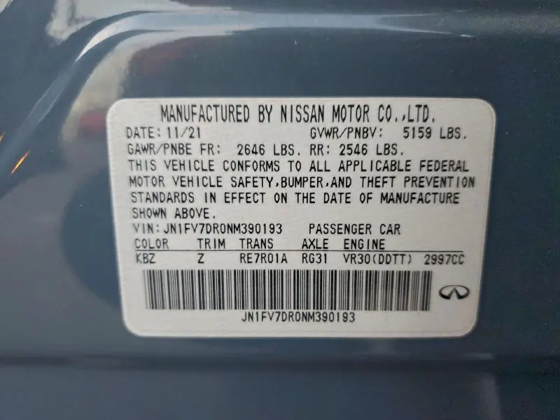 2022 INFINITI Q50 RED SPORT 400  