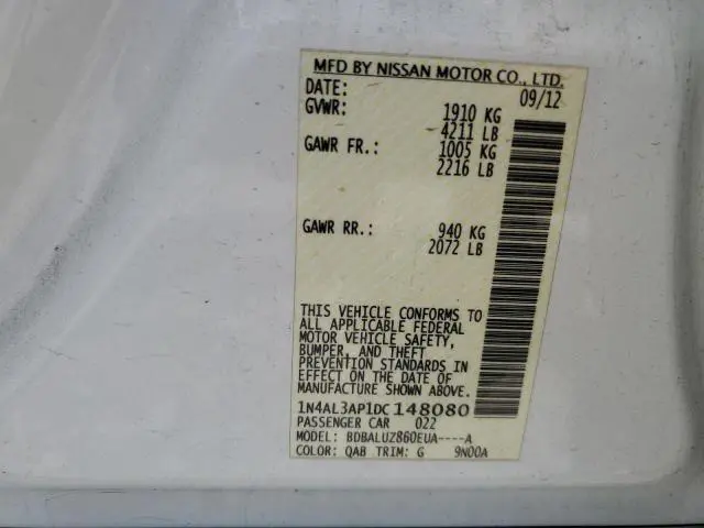 2013 NISSAN ALTIMA 2.5  