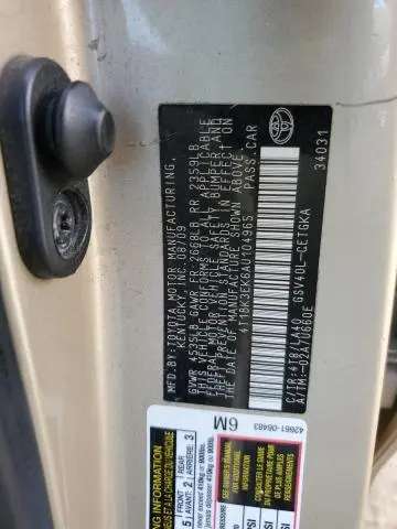 2010 TOYOTA CAMRY SE  