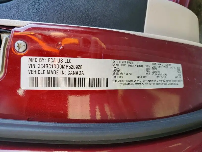2021 CHRYSLER VOYAGER LXI  