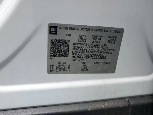 2020 CHEVROLET EQUINOX LT  