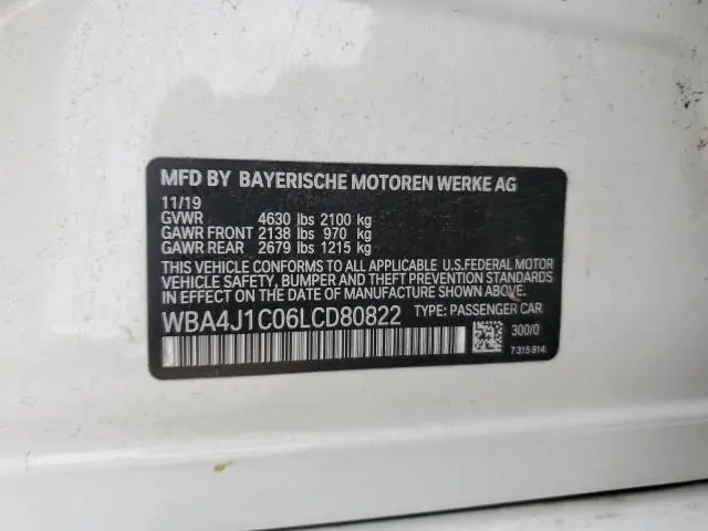 2020 BMW 430I GRAN COUPE  