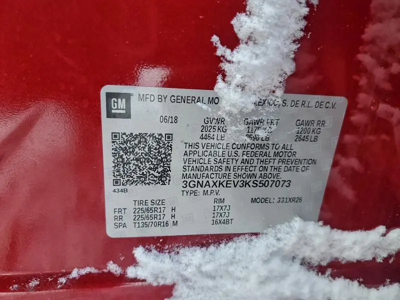 2019 CHEVROLET EQUINOX LT  