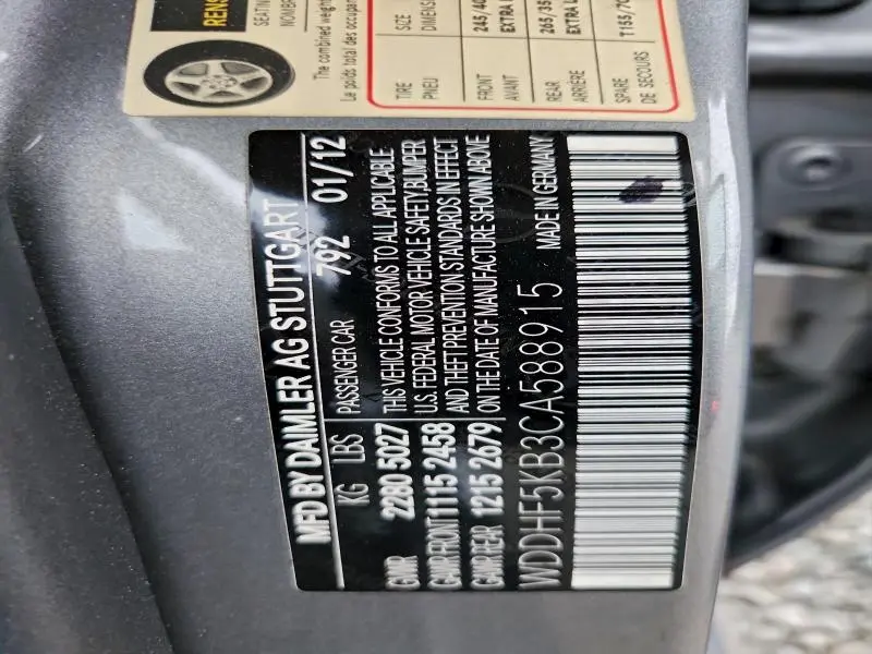 2012 MERCEDES-BENZ E 350  