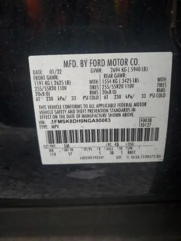 2022 FORD EXPLORER XLT  