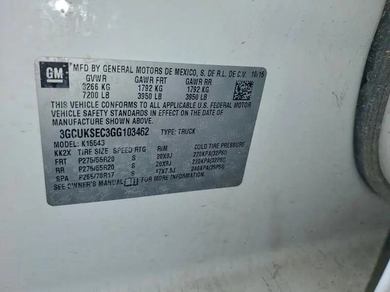 2016 CHEVROLET SILVERADO K1500 LTZ  