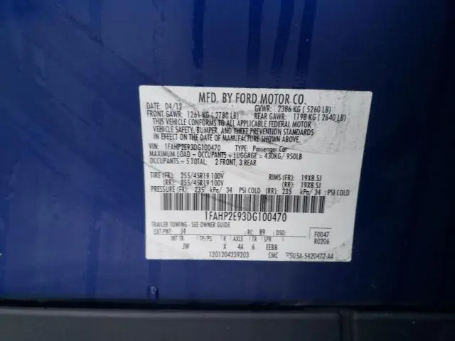 2013 FORD TAURUS SEL