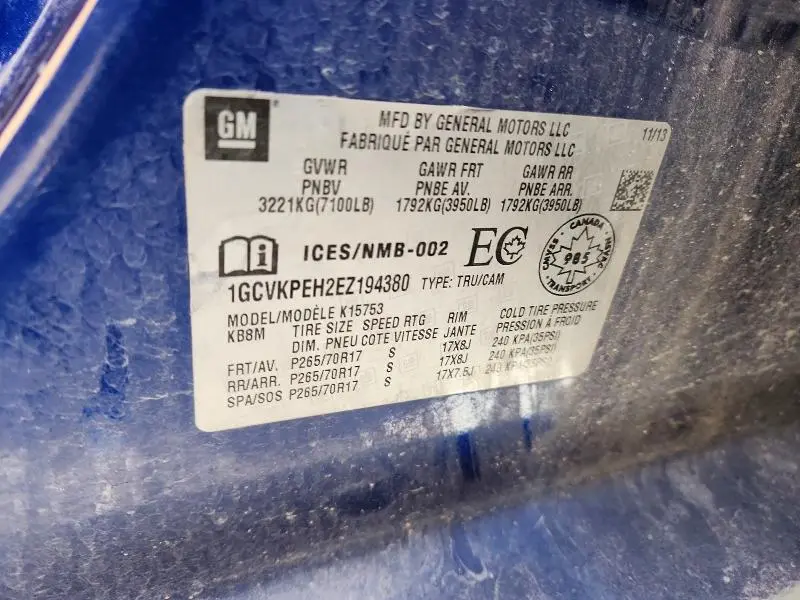 2014 CHEVROLET SILVERADO K1500  