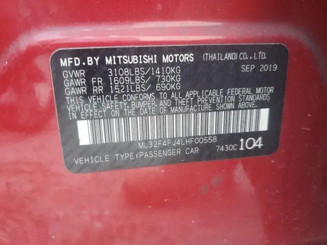 2020 MITSUBISHI MIRAGE G4 SE