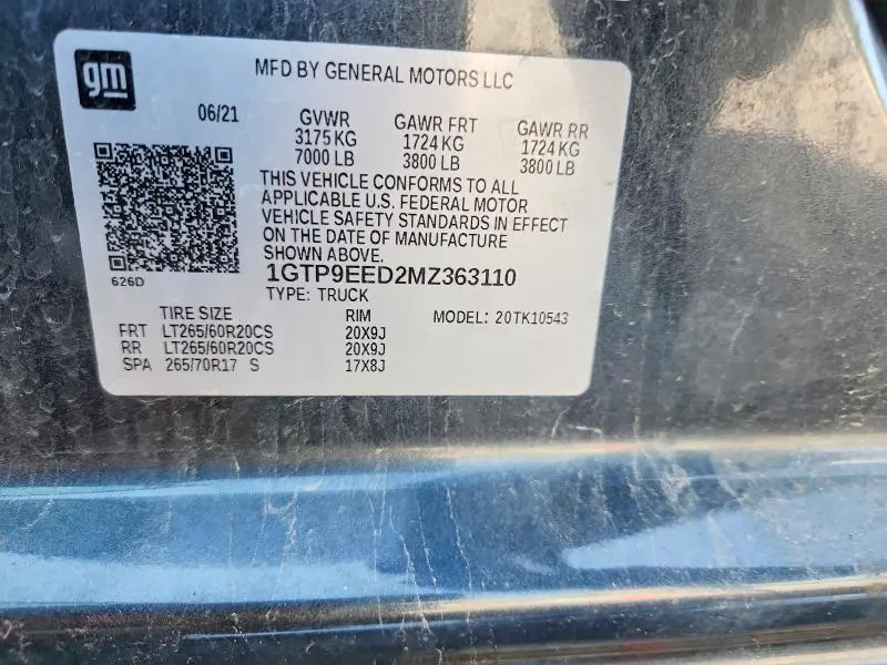 2021 GMC SIERRA K1500 AT4  
