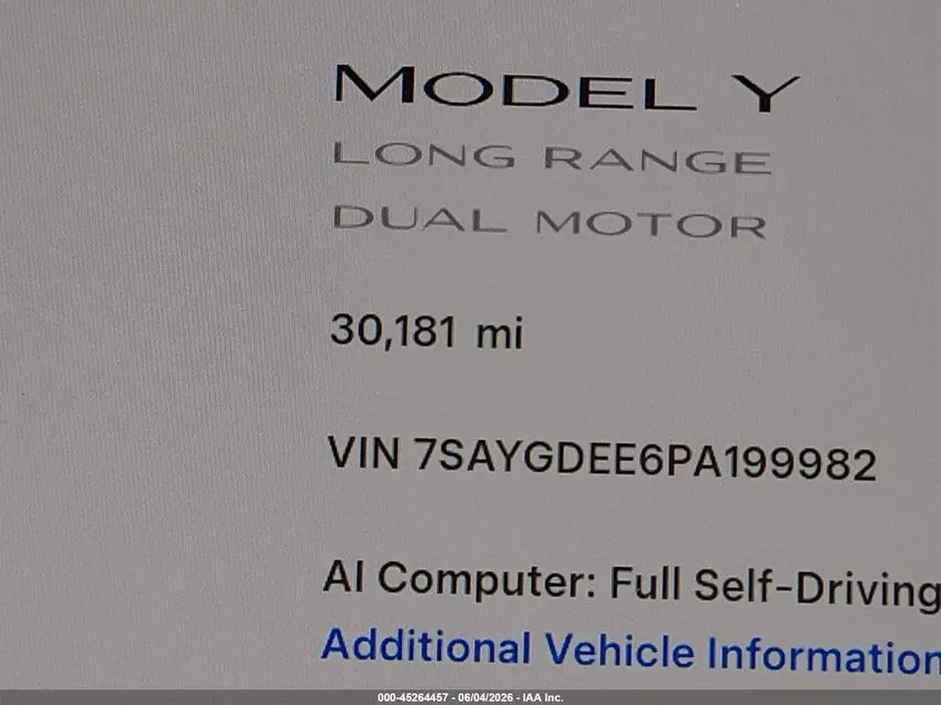 2023 TESLA MODEL Y AWD/LONG RANGE DUAL MOTOR ALL-WHEEL DRIVE