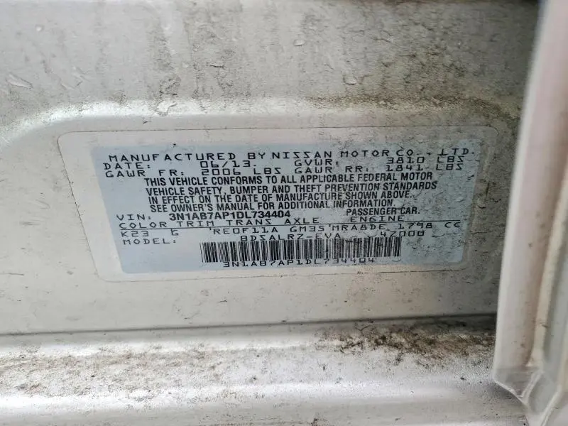 2013 NISSAN SENTRA S  