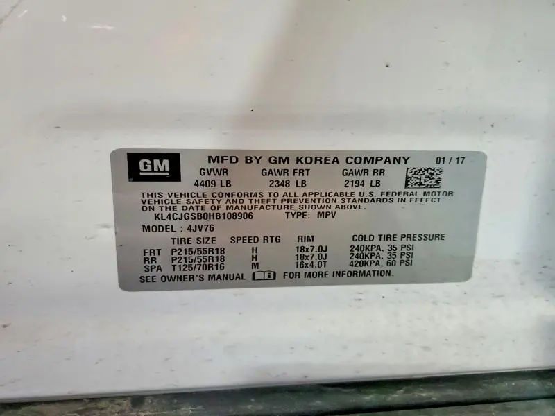 2017 BUICK ENCORE ESSENCE  
