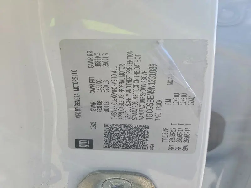 2022 CHEVROLET COLORADO   