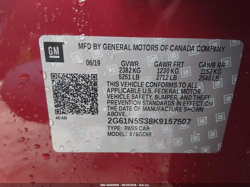 2019 CADILLAC XTS LUXURY