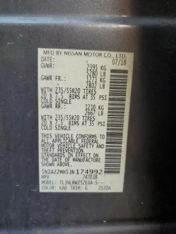 2018 NISSAN MURANO S  