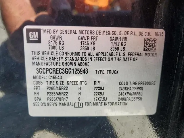 2016 CHEVROLET SILVERADO C1500 LT  