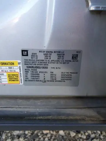 2013 CHEVROLET TRAVERSE LTZ  