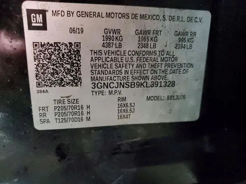 2019 CHEVROLET TRAX LS  