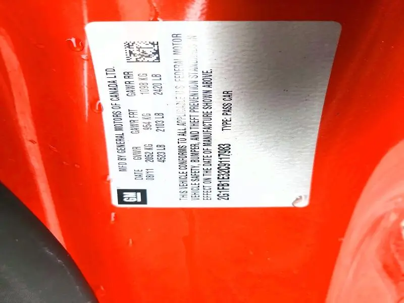 2012 CHEVROLET CAMARO LT  